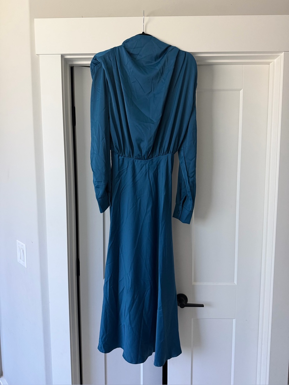 Women’s Teal Long Sleeve Midi Dress
